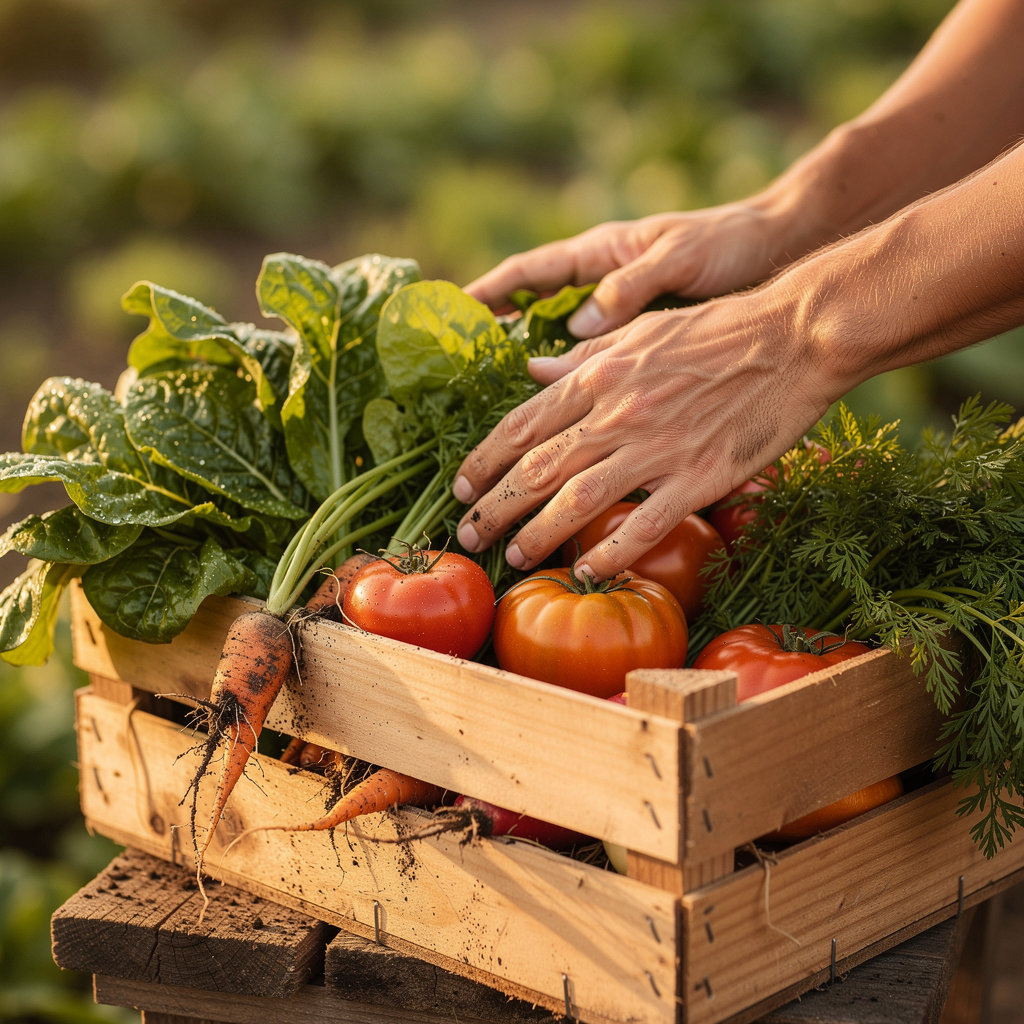 Fresh, seasonal produce from John Givens Farm's Community Supported Agriculture program in Goleta, CA
