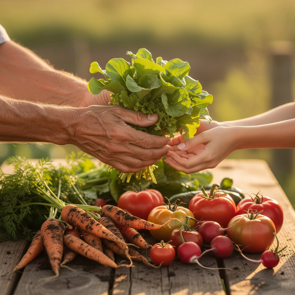 John Givens Farm family working the certified organic fields in Goleta, CA - a legacy of sustainable farming since the 1970s